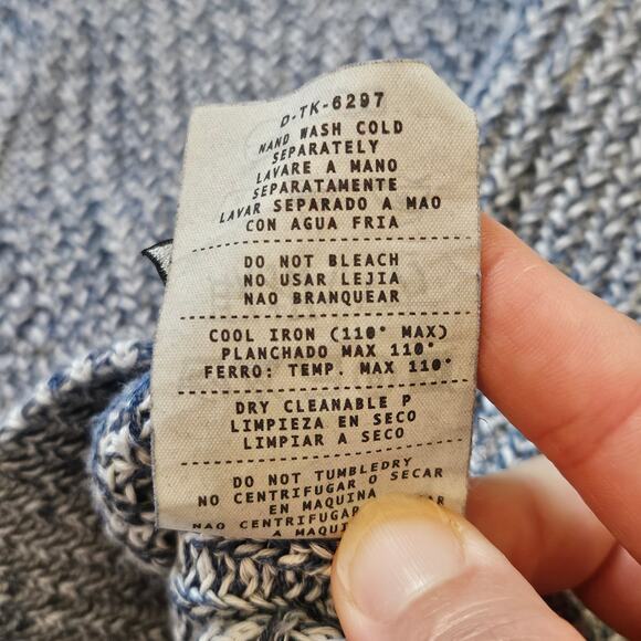 Ermenegildo Zegna Sweater Men’s XL Cable-Knit Cotton V-Neck Slub Maritimecore - Picture 9 of 9